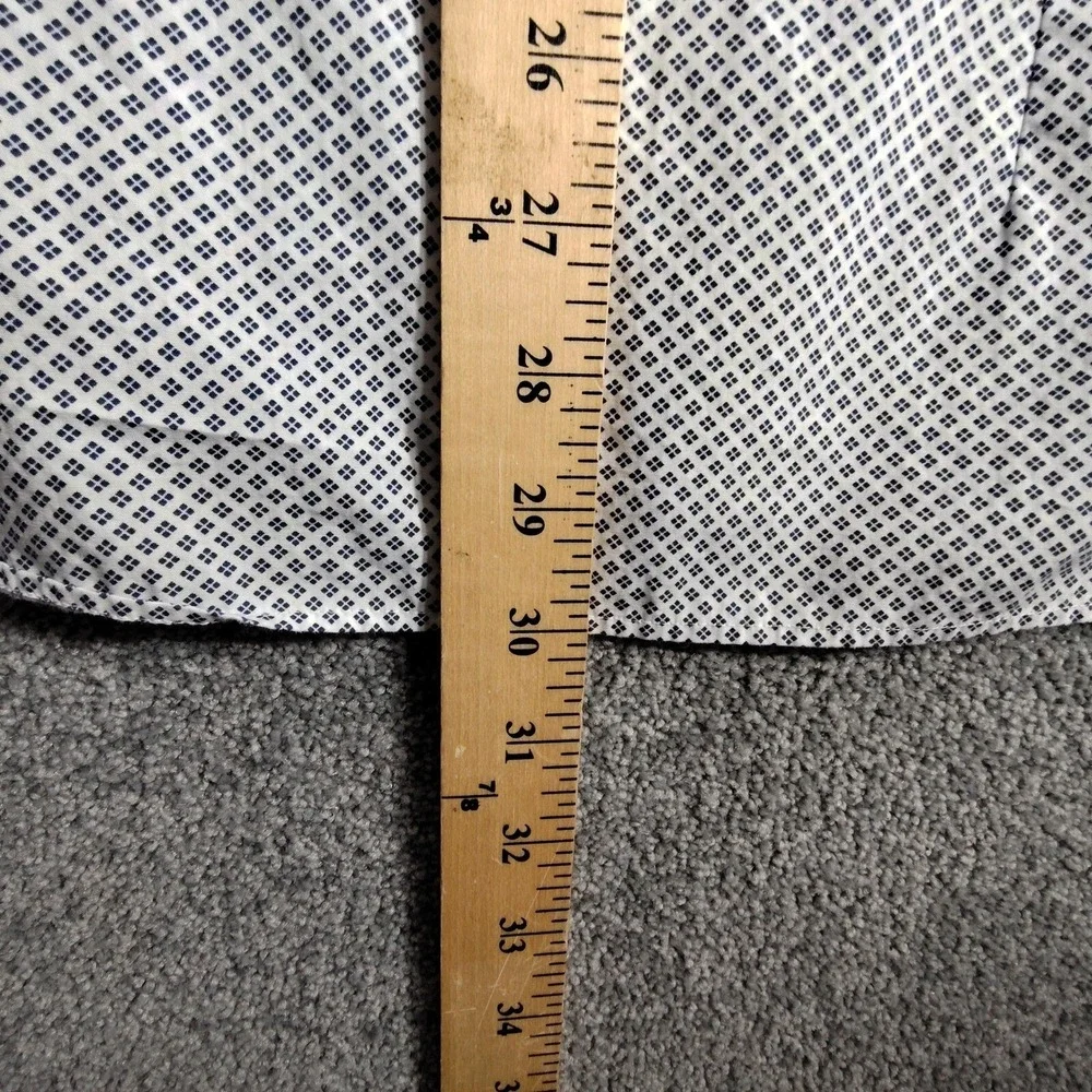 Ted Baker Endurance Dress Shirt Dotted Print Long Sleeve Blue 15.5 32/33
